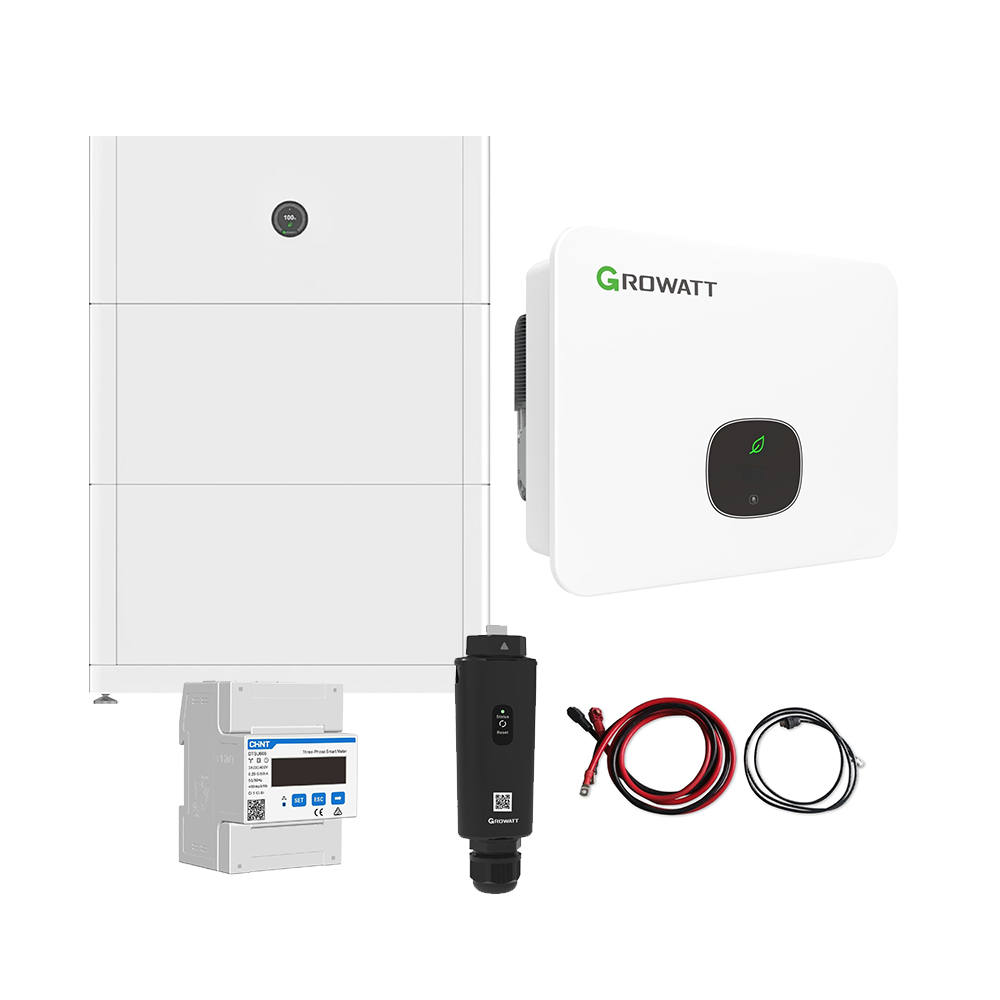 Growatt Komplettset MID 25KTL3-XH 25kW Hybridwechselrichter 3-phasig & APX 10.0P Solarspeicher 10kWh (mit P2)